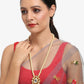 Gold-Toned Pink Gold-Polished Handcrafted Necklace - Ruby Raang | Swadesiicart