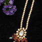 Gold-Toned Pink Gold-Polished Handcrafted Necklace - Ruby Raang | Swadesiicart