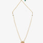 Gold-Toned Pink Gold-Polished Handcrafted Necklace - Ruby Raang | Swadesiicart