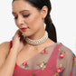 Gold-Toned White Gold-Polished Handcrafted Necklace - Ruby Raang | Swadesiicart