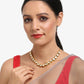 Women's Gold-Polished Kundan Choker Necklace - Ruby Raang | Swadesiicart