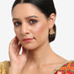 Black Contemporary Drop Earrings - Ruby Raang - Swadesiicart