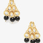 Black Contemporary Drop Earrings - Ruby Raang - Swadesiicart