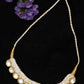 Gold-Toned White Gold-Polished Handcrafted Necklace - Ruby Raang | Swadesiicart