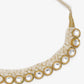 Gold-Toned White Gold-Polished Handcrafted Necklace - Ruby Raang | Swadesiicart