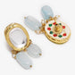 Gold-Polished White Blue Kundan-Studded Pearl Beaded Handcrafted Jewellery Set - Ruby Raang - Swadesiicart