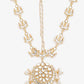 Gold-Polished White Kundan Matha Patti - Ruby Raang | Swadesiicart