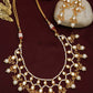 Gold-Polished White Kundan Stone Studded Jewellery Set - Ruby Raang - Swadesiicart