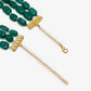 Gold-Toned Green Emerald Gold-Polished Layered Choker - Ruby Raang | Swadesiicart