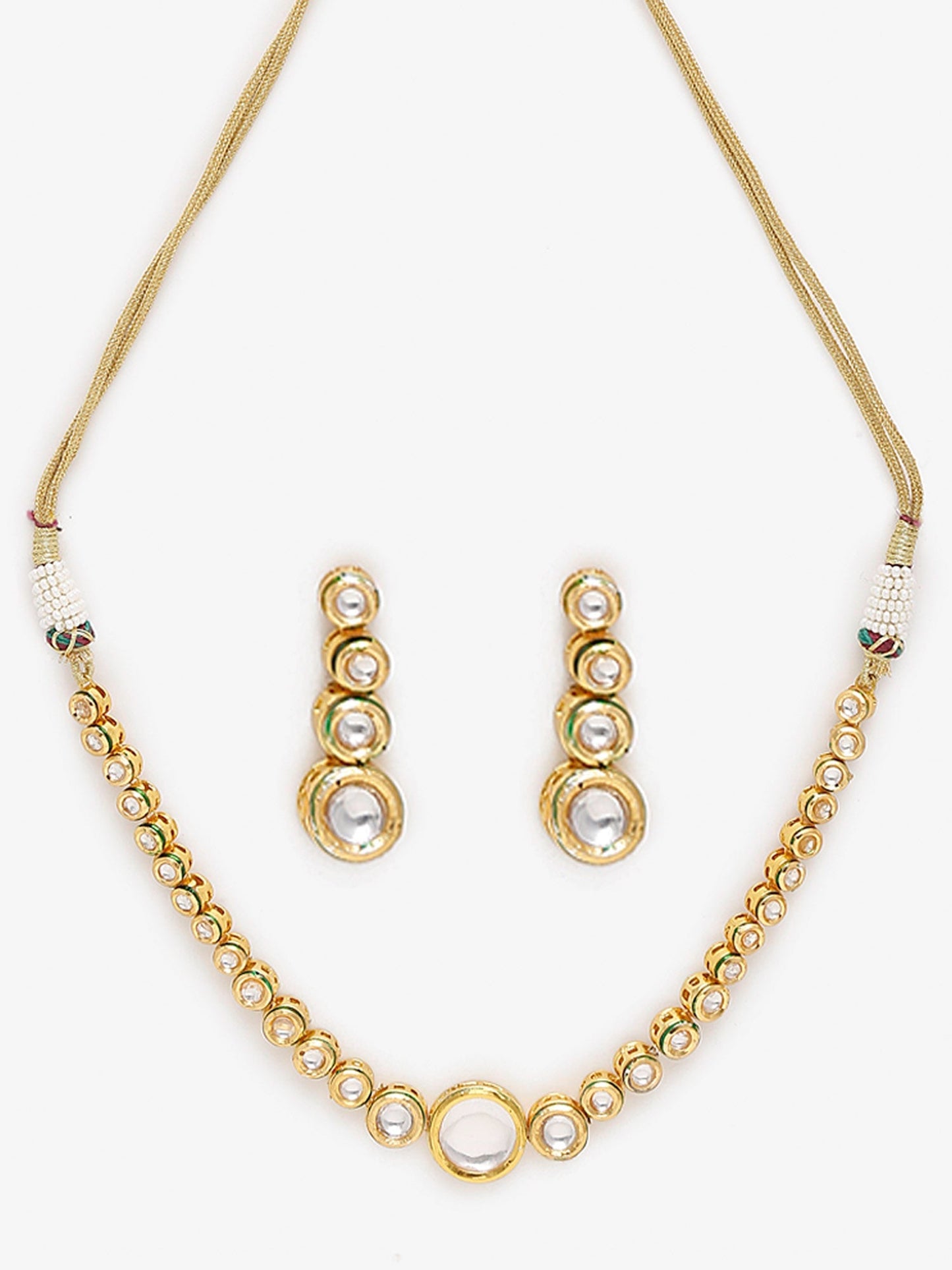 Women's Choker With Earrings - Ruby Raang | Swadesiicart
