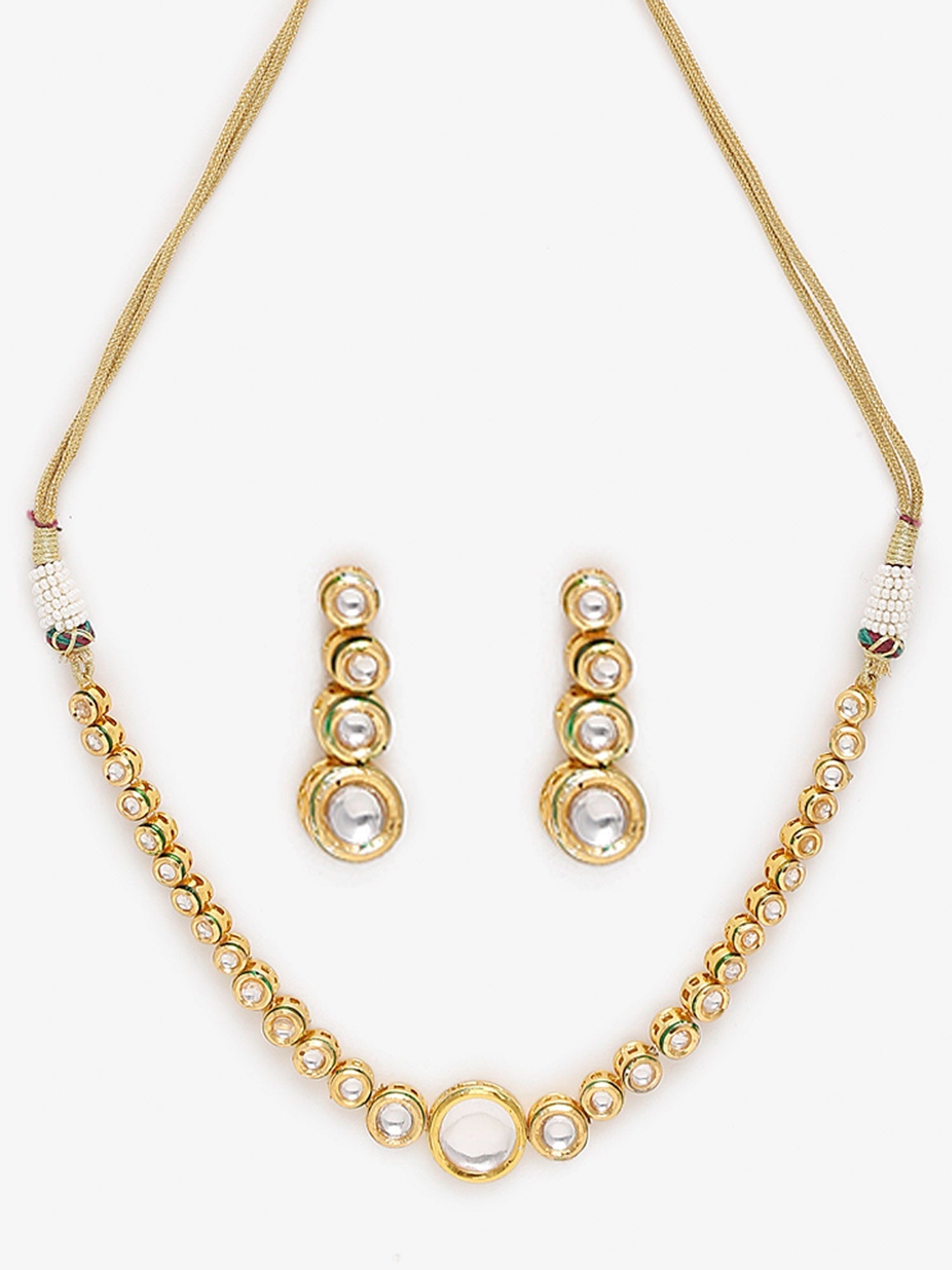 Women's Choker With Earrings - Ruby Raang | Swadesiicart