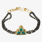 Women's Black Kundan Mangalsutra Bracelet - Ruby Raang - Swadesiicart