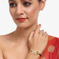 Women's Black Gold-Toned Multistrand Mangalsutra Bracelet - Ruby Raang - Swadesiicart