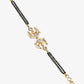 Women's Black Gold-Toned Multistrand Mangalsutra Bracelet - Ruby Raang - Swadesiicart