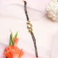 Black Gold-Toned Kundan Mangalsutra Bracelet - Ruby Raang - Ruby Raang Studio