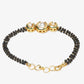 Black Gold-Toned Kundan Mangalsutra Bracelet - Ruby Raang - Swadesiicart