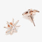 Rose Gold Contemporary Drop Earrings - Ruby Raang - Swadesiicart