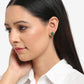 Green Contemporary Studs Earrings - Ruby Raang - Swadesiicart