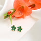 Green Contemporary Studs Earrings - Ruby Raang - Ruby Raang Studio