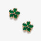 Green Contemporary Studs Earrings - Ruby Raang - Swadesiicart