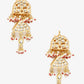 Gold-Toned Contemporary Chandbalis Earrings - Ruby Raang | Swadesiicart