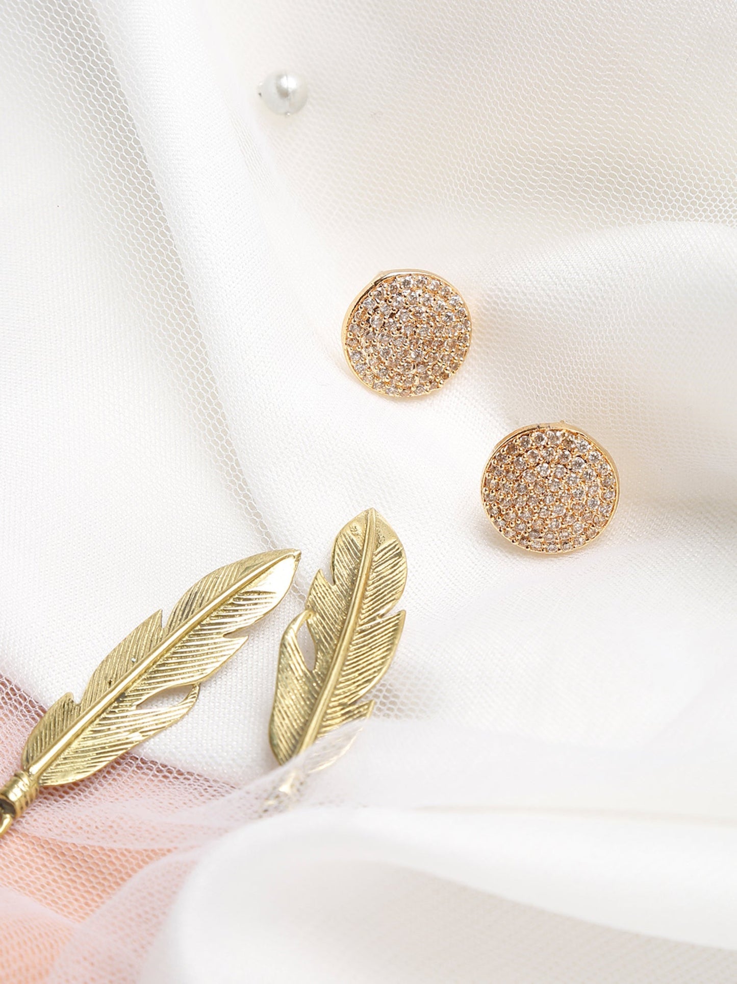 Rose Gold Contemporary Studs Earrings - Ruby Raang - Ruby Raang Studio