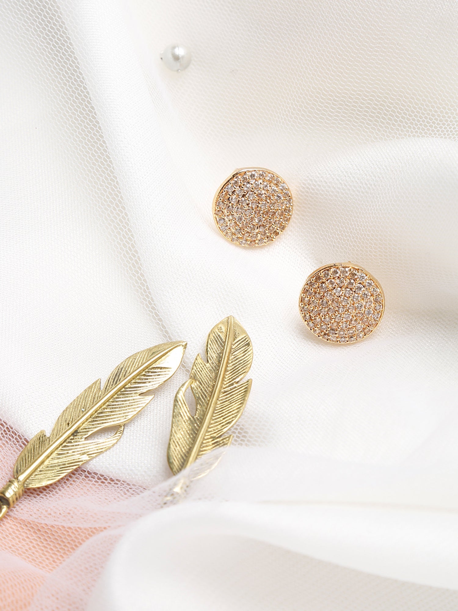 Rose Gold Contemporary Studs Earrings - Ruby Raang - Ruby Raang Studio
