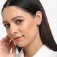 Gold-Polished Pink Floral Studs Earrings - Ruby Raang - Swadesiicart