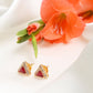 Maroon Contemporary Studs Earrings - Ruby Raang - Ruby Raang Studio