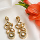 Gold-Toned Contemporary Drop Earrings - Ruby Raang - Ruby Raang Studio