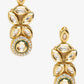 Gold-Toned Contemporary Drop Earrings - Ruby Raang - Swadesiicart