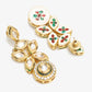Gold-Toned Contemporary Drop Earrings - Ruby Raang - Swadesiicart