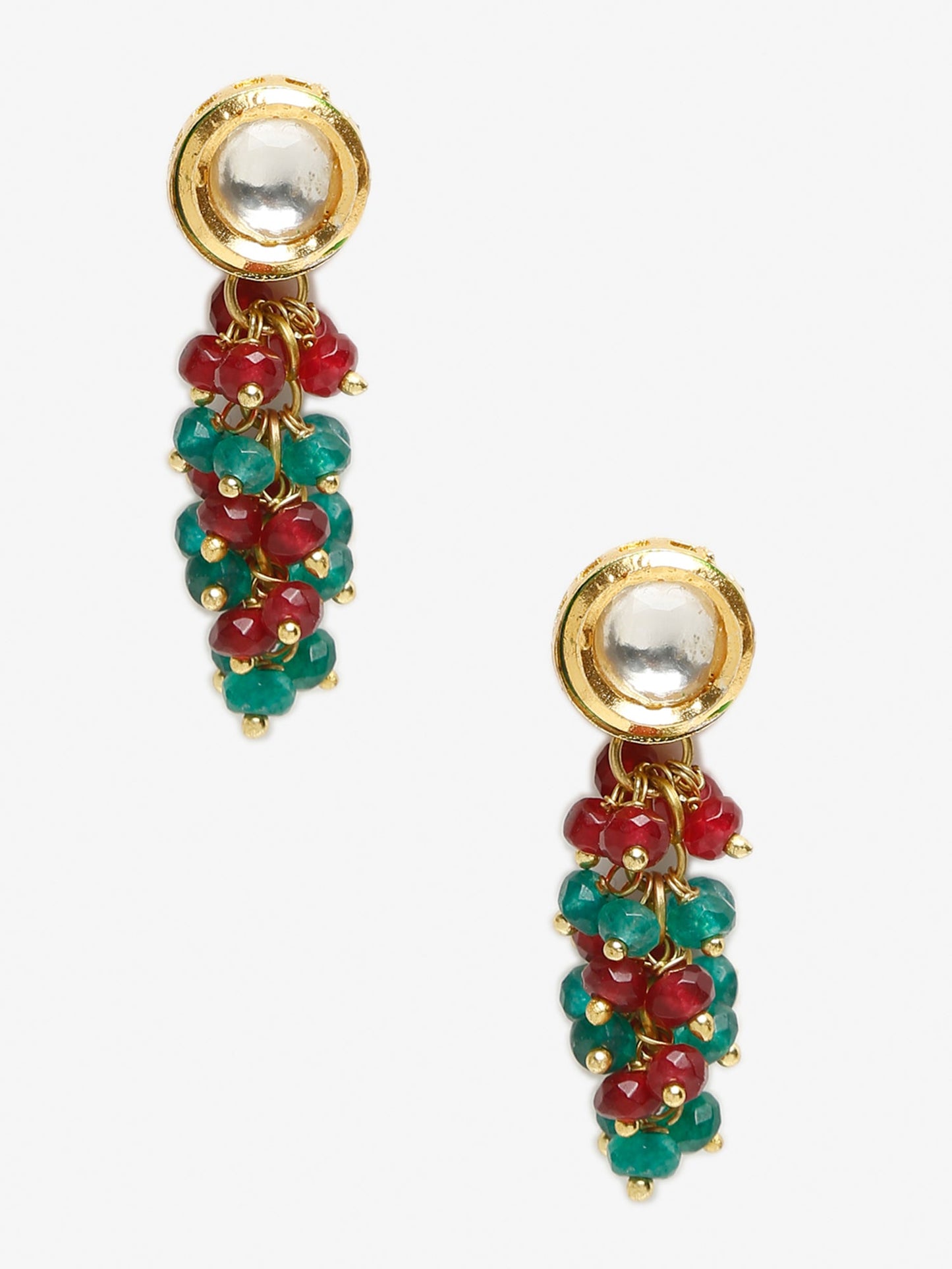 Multicoloured Contemporary Drop Earrings - Ruby Raang - Swadesiicart