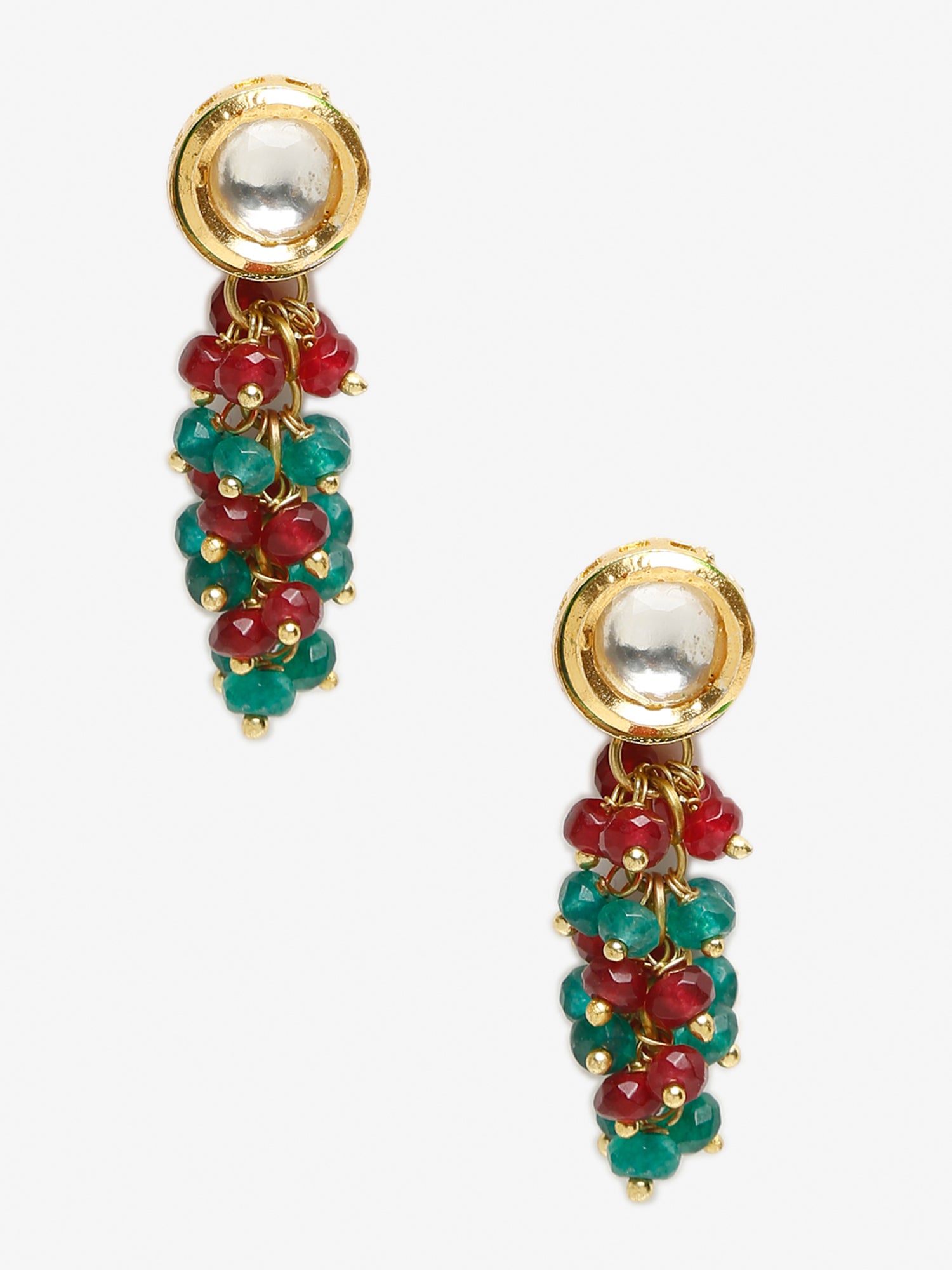 Multicoloured Contemporary Drop Earrings - Ruby Raang - Swadesiicart