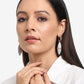 Rose Gold-Polished Silver-Toned Contemporary Drop Earrings - Ruby Raang | Swadesiicart