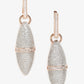 Rose Gold-Polished Silver-Toned Contemporary Drop Earrings - Ruby Raang | Swadesiicart