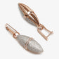 Rose Gold-Polished Silver-Toned Contemporary Drop Earrings - Ruby Raang | Swadesiicart