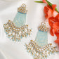 Blue Contemporary Drop Earrings - Ruby Raang | Swadesiicart