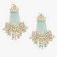 Blue Contemporary Drop Earrings - Ruby Raang | Swadesiicart