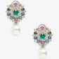 Multicoloured Floral Drop Earrings - Ruby Raang | Swadesiicart
