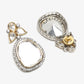 Silver-Toned Contemporary Studs Earrings - Ruby Raang - Swadesiicart