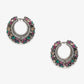 Multicoloured Contemporary Hoop Earrings - Ruby Raang - Swadesiicart
