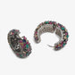 Multicoloured Contemporary Hoop Earrings - Ruby Raang - Swadesiicart