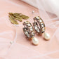 Silver-Toned White Circular Hoop Earrings - Ruby Raang | Swadesiicart