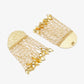 Gold-Toned White Contemporary Jhumkas Earrings - Ruby Raang | Swadesiicart