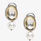 White Kundan Studded Drop Earrings - Ruby Raang | Swadesiicart