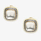 White Contemporary Studs Earrings - Ruby Raang | Swadesiicart