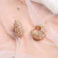 Rose Gold Contemporary Hoop Earrings - Ruby Raang | Swadesiicart