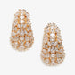 Rose Gold Contemporary Hoop Earrings - Ruby Raang | Swadesiicart