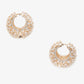 Rose Gold Contemporary Hoop Earrings - Ruby Raang | Swadesiicart